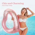 thumbnail image 2 of Bouée de Piscine en Forme de Cœur, 2 Pcs Bouée Gonflable pour Enfants et Adultes, 2 of 4