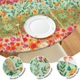 thumbnail image 4 of Boho Style Floral Round Tablecloth with Elastic Band, 44 Inch Fits 38-42 Inch Tables Liquid Resistant, 4 of 7