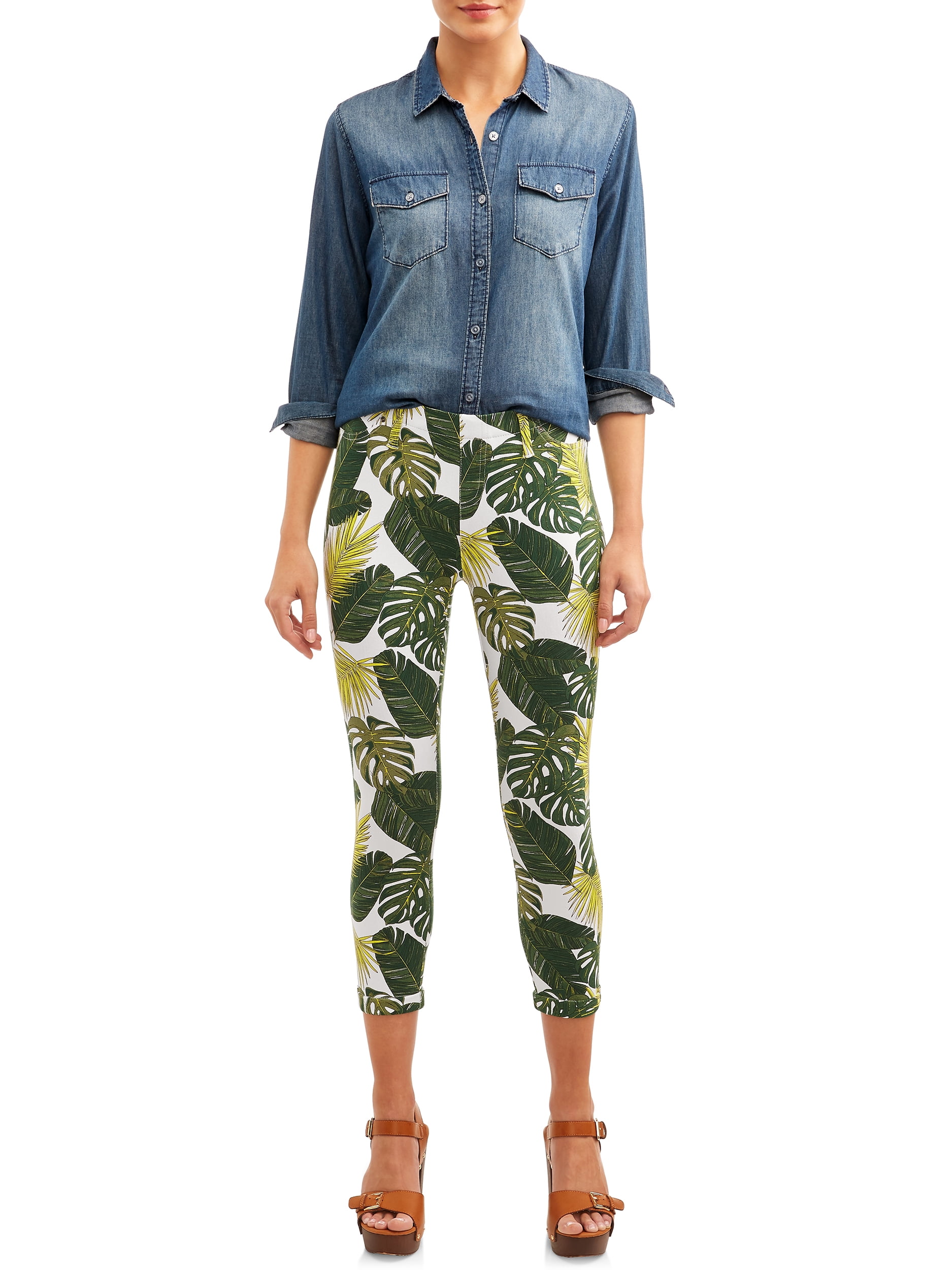 black jegging capris