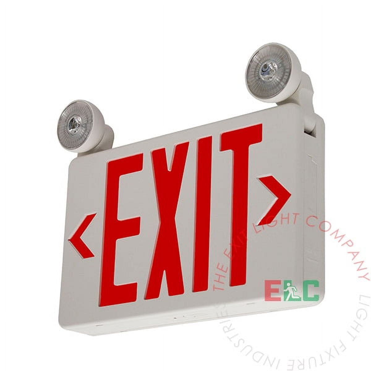 Lavex Remote Capable Red LED Exit Sign / Emergency Light Combo with  Adjustable Arrows and Ni-Cad Battery Backup - 4.2 Watt Unit (2W Remote  Capacity)
