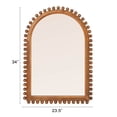 thumbnail image 2 of Creative Co-Op Wood Ball Framed Arched Wall Mirror, Walnut, 2 of 3
