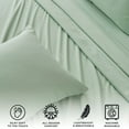 thumbnail image 5 of Great Bay Home Solid Viscose from Bamboo Wrinkle-Resistant Sheet Set  (King, Sage), 5 of 6