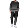 thumbnail image 2 of Mens Sweatsuits 2 Piece Casual Oversized Long Sleeve Sweatshirts And Gradient Print Sweatpants Outfits Athletic Sweatsuit, 2 of 5