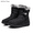 black, variant on Women’s Winter Snow Boots Waterproof Warm Plush Lined Anti-Slip Ankle Booties, Outdoor Cold-Weather Insulated Slip-On Fur Trim Winter Footwear