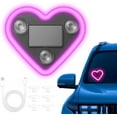 thumbnail image 1 of Solar Powered Wireless LED Heart Car Light, C-Pillar & Triangle Window Ambient Neon - IP65 Waterproof for Car Interiors Decor, Easy Non-Destructive Installation, Romantic Gift, 1 of 9