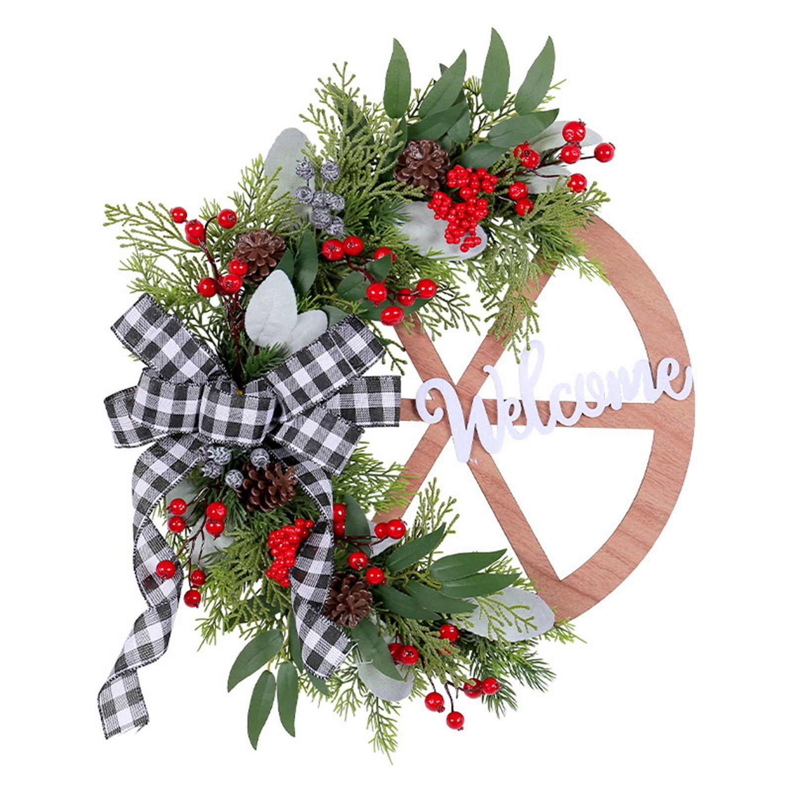 XIAQUJ Christmas Wreath Christmas Decorations 40CM Indoor Wreath