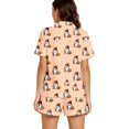 thumbnail image 3 of RMGVDSD Pajama Sets for Women 2 Piece Halloween Ghost Pumpkin Print Pajamas Short Sleeve Top and Shorts Cozy Loungewear Outfit for Holiday Party, 3 of 6