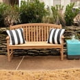 thumbnail image 2 of Ash & Ember Solstice 5 FT Grade A Teak Outdoor Bench, Weather Resistant Outdoor Furniture, Outdoor Patio Furniture with Bow Back Design & Contoured for Comfort, Porch Bench Seats 2 People, 2 of 6