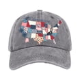 thumbnail image 4 of Independence Day Commemorative Hat USA 250th Anniversary 1776-2026 Cap American Flag Adjustable Distressed Cap Unisex Patriotic Merchandise,Gray, 4 of 6