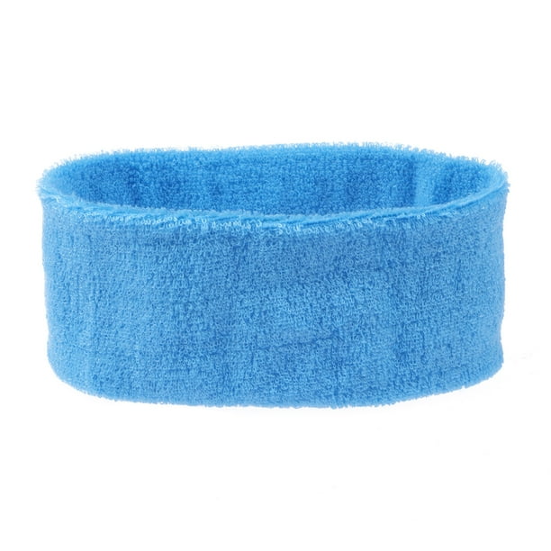 Bandas deportivas para yoga, spa, diadema facial, envoltura de maquillaje, diadema de tela de felpa, toalla ajustable (azul cielo)