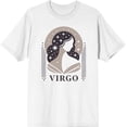 thumbnail image 3 of Virgo Zodiac Sign Adult White Crew Neck Short Sleeve Tee-Large, 3 of 4
