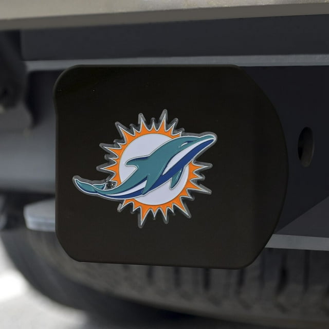 Miami Dauphins Attelage Emblème de Couleur sur Noir