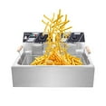 thumbnail image 6 of 5000W Commercial Electric Deep Fryer with Large Single Basket and Cover, Stainless Steel, US Plug- Oil Consumption 12.7Qt/12L - Total Capacity 23.26Qt/22L, 6 of 12