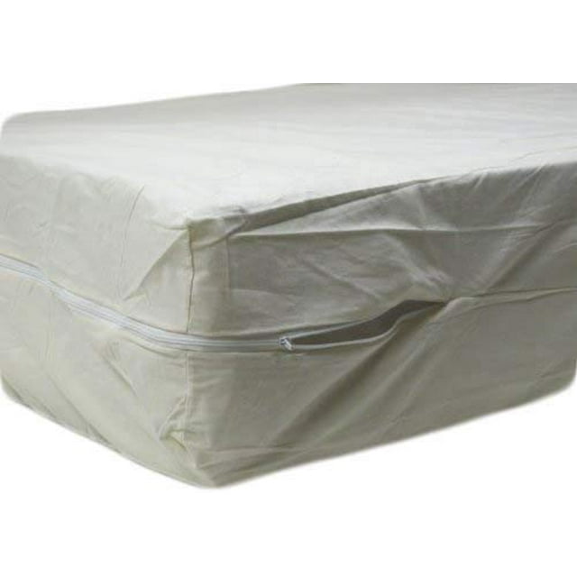 Excellent 100% Cotton Fleetwood Cotton Mattress Cover, Queen Size, Zips Around The Mattress