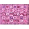 thumbnail image 1 of Ahgly Company Indoor Rectangle Abstract Pink Modern Area Rugs, 2' x 5', 1 of 4