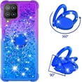 thumbnail image 7 of for Samsung Galaxy A22 4G (NOT 5G) Case w/Ring Holder,Samsung Galaxy M32 Clear Gradient Quicksand Glitter Flowing Liquid Floating Phone Case TPU Cover for Samsung Galaxy A22 4G JB Purple Navy, 7 of 7