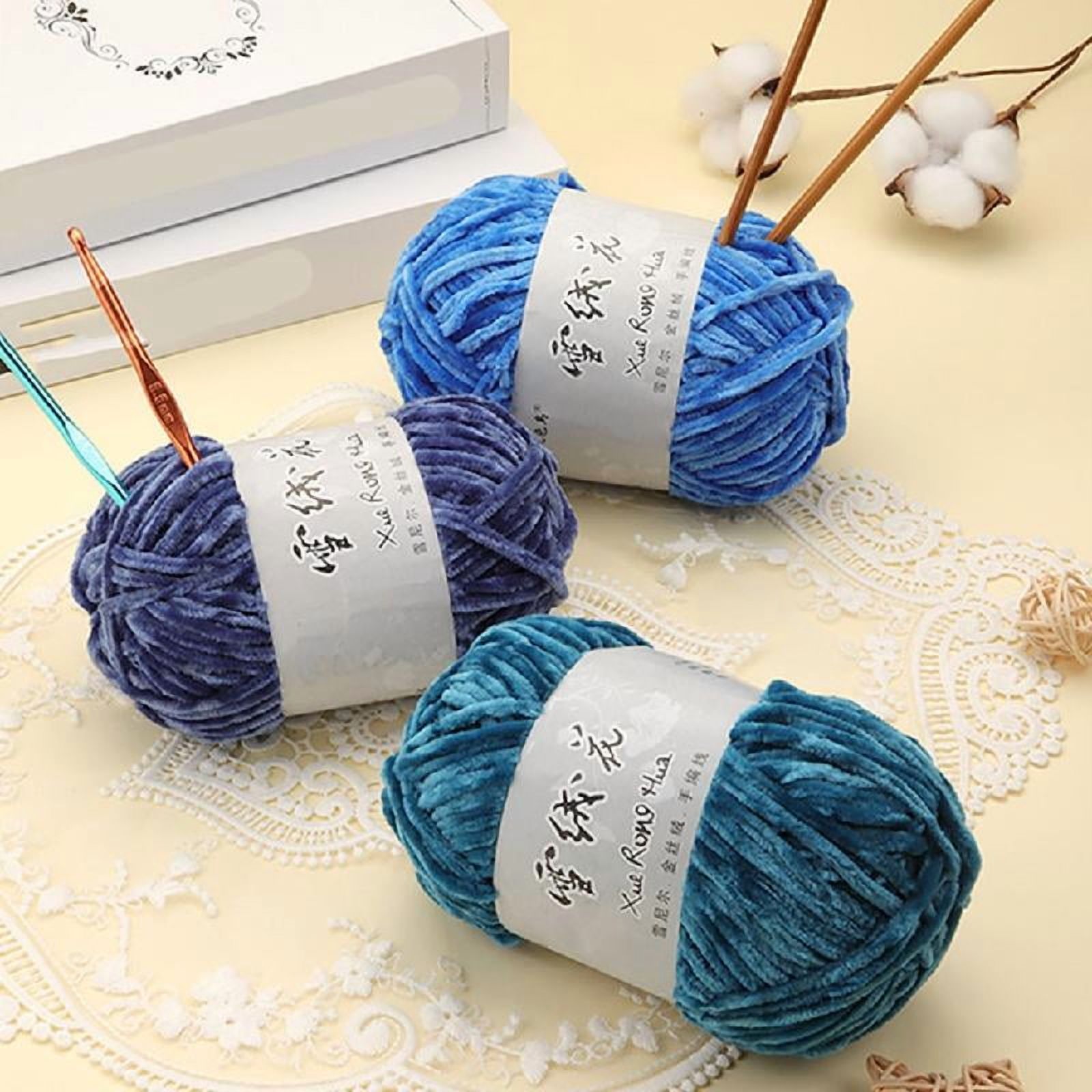 6Rolls of Crochet Yarn for Blanket Knitting Crocheting Knitting Yarn