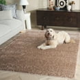 thumbnail image 3 of SAFAVIEH Penelope Braden Solid Shag Area Rug, Taupe, 6'7" x 6'7" Square, 3 of 11