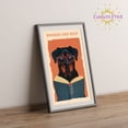 thumbnail image 2 of Eastern Print Rottweiler Dog Read Book Poster Wall Art, Wake Up and Read 1960 National Library Week Inspiring Decor, Painting for Home, Office Decor, UNFRAMED, 16x24, 2 of 4