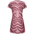 thumbnail image 2 of Tiki God Pink Face Luau All Over Juniors Beach Cover-Up Dress Multi X-LG, 2 of 2