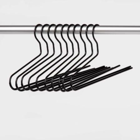 10pk Pant Hangers Black