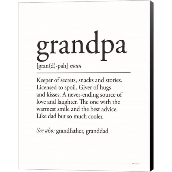 Great Art Now Grandpa Definition 2 by Lettered & Lined, Canvas Wall Art, 12W x 15.5H