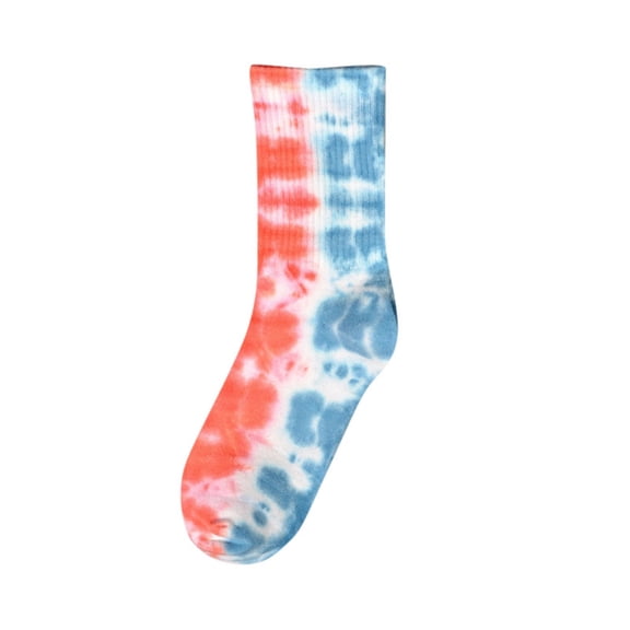 DHFJKG Womens Tie Dye Mid Calf Socks High Top Streetwear Summer Breathable Socks