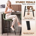 thumbnail image 4 of COOLHUT 28 Inch Dining Chairs Set of 4, Modern Kitchen & Dining Room Chairs, Upholstered Faux Leather Dining Chair, Armless Dinner Side Chairs with Sturdy Metal Legs, Green, 4 of 8