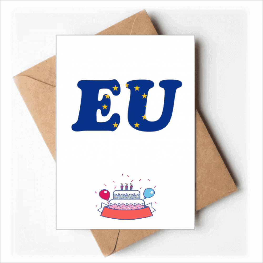 abbreviation eu union combination Happy Birthday Greeting Cards