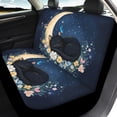 thumbnail image 4 of Pzuqiu Rear Bench Covers, Compatible with Automotive Seat Automotive Seats, Full Set Seat Covers for Cars for Sedans Truck Anti-Slip, Moon and floral pattern, 4 of 10