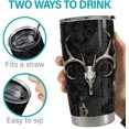 thumbnail image 6 of Hunting Tumbler Deer Skull Camouflage 20oz Tumblers with Lid Gift for Men Dad Best Friends Hunting Skull Lovers Christmas Birthday Fathers Day, 6 of 7