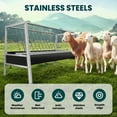 thumbnail image 2 of Easy-to-Assemble Livestock Goat Feeder, Portable Goat Hay Feeder, Pasture Feeder, Stainless Steel & Rubber Pan, 77 Gallon, 59x19.6x33.4", for Sheep, Ponies, Ranches, Calves, Deer​, 2 of 7