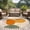 Khaki Red Orange Light Brown, variant on Round Area Rug 5 Ft, Boho Geometric Washable Non-Slip Circle Carpet for Living Room/Bedroom, Middle Century Abstract Leaves Stripes Low-Profile Runner Mats Collection Rugs for Indoor