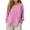 Hot Pink, variant on Bxsruta Womens Cotton Linen Shirts Casual V-Neck Long Sleeve Loose Fit Button Gauze Tunic Tops Oversized Lightweight Summer Fall Shirts Blouse Blue L