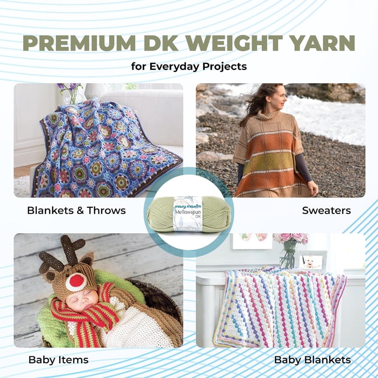 Big Acrylic Craft - Mary Maxim Mellowspun DK Yarn in 33 Hues