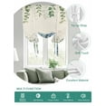 thumbnail image 2 of Blue Flowers Tie Up Curtains for Windows 63 Inch Length Balloon Curtains Kitchen Adjustable Balloon Window Shade Green Eucalyptus Floral Country Beige Tie Up Valance Bathroom Curtain Window 46"x63", 2 of 6