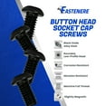 thumbnail image 3 of Fastenere Button Head Socket Cap Screws - 8-32 x 5/16" (100-Pcs) Alloy Steel, Fully Threaded, Fine Black Oxide Finish, Corrosion-Resistant, Machine Thread, Easy to Install w/ Allen Hex Drive, 3 of 7