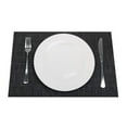 thumbnail image 3 of Juego de 8 unidades de vinilo tejido para mesa de comedor, de la marca Placemats, color negro, 3 of 8