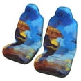 thumbnail image 1 of Easy to Install Car Universal Seat Cover, Blue Dream Four Seasons Universal Front Seat Cover, 2-Piece, 1 of 8