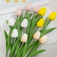 thumbnail image 3 of Mightlink Artificial Tulip Not Wither Realistic Vivid Fresh Keeping Plastic Flower Arrangement Simulation Tulip Home Decoration, 3 of 7