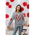 thumbnail image 4 of VILOVE Women Valentine's Day Love Heart Graphic Sweatshirts Crew Neck Long Sleeve Pullover Casual Blouse Tops, 4 of 9