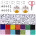 thumbnail image 1 of A-z-Kit de cuentas acrílicas con letras del alfabeto, pulsera artesanal, accesorios para hacer joyas, Material, dijes para collar y pendientes, 1 of 5