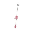 thumbnail image 4 of Campana de viento japonesa, campana de viento decorativa tradicional Vintage, adorno de carillón de viento colgante de Metal para puerta, habitación, Rosa, 4 of 8