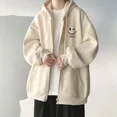 thumbnail image 4 of Chaqueta con capucha y forro polar para hombre, nueva marca de moda, holgada, informal, con cremallera, para primavera, otoño e invierno, 4 of 4