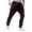 Black, variant on Diufon Casual Pants for Men Baggy Drawstring Waist Sweatpants Trendy Tapered Jogger Pants with Zip Pockets