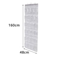 thumbnail image 3 of Organizador de zapatos de puerta Sunnimix con 24 bolsillos transparentes blanco, 3 of 3