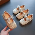 thumbnail image 7 of Toddler Little Girls Princess Leather Shoes with Bowknot Glitter Shoes, 7 of 7