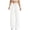 White, variant on Girls Wide Leg Sweatpants Textured Cotton Joggers High Waist Loose Pockets Soft Casual Sport Pants Baggy Causal Open Bottom