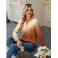 thumbnail image 2 of Zeagoo Women Blouses Casual Long Sleeve Spring Fall Tops Henley V Neck Floral Boho Shirts Dressy Summer Clothes, 2 of 6
