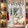 thumbnail image 3 of Valances for Windows Merry Christmas Leaf Rod Pocket Cafe Window Treatments Valance Curtains for Kitchen Bathroom Laundry Basement Windows 42"x18", 3 of 7